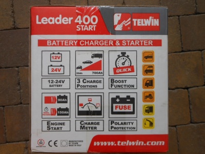 Telwin LEADER 400 Start - přenosný bateriový nabíječ 