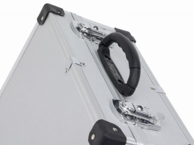 PRM10106S - Hliníkový kufr se zámky 320x230x155 mm stříbrný