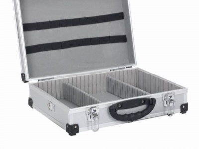 PRM10101S - Hliníkový kufr se zámky 425x305x125 mm stříbrný