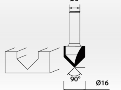 KRT060141 - Fréza na drážky do lišty D16 mm