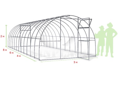 Zahradní skleník AGRO ECONOM 6x3 m