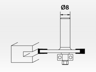 KRT060150 - Fréza na ploché drážky D4 mm