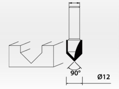 KRT060140 - Fréza na drážky do lišty D12 mm