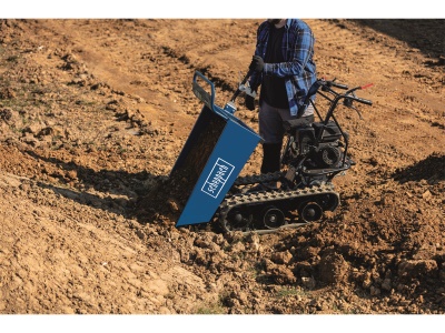 Scheppach DP 4500 - pásový přepravník 400 kg s mechanickým sklápěním korby