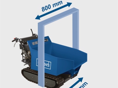 Scheppach DP 5000 - pásový přepravník 500 kg s hydraulickým sklápěním korby