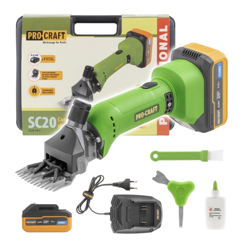 Aku strojek pro stříhání ovcí Procraft SC20