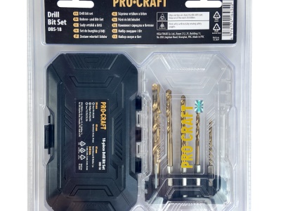 Sada vrtáků a bitů Procraft DBS-18, S2