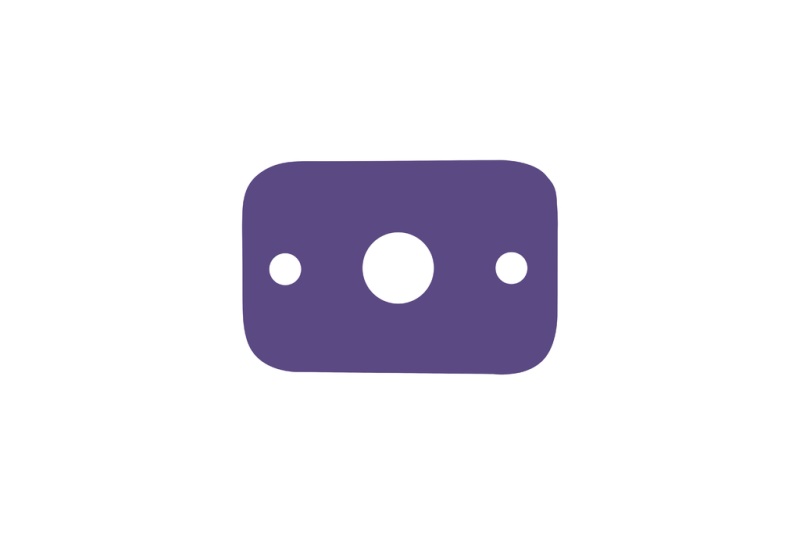 Deska plavecká Obdélník 300x200x38 mm - fialová