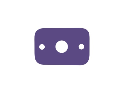 Deska plavecká Obdélník 300x200x38 mm - fialová