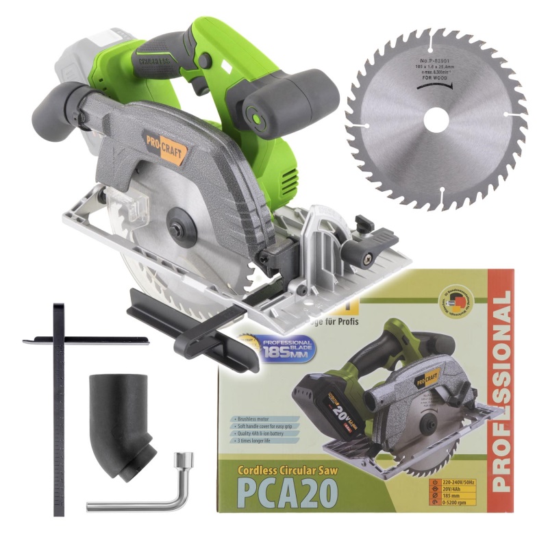 Pila kotoučová aku Procraft PCA20 bez akumulátoru a nabíječky