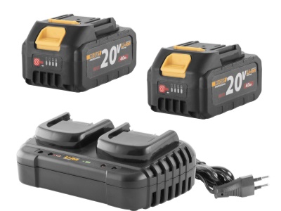 Sada dvě baterie 20V 4Ah Procraft 20/4 ATA-40B a nabíječka na dvě baterie 20/2