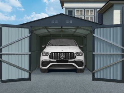 Riwall PRO RMCG 20x10 Anthracite - kovová garáž 3 x 6 m se sedlovou střechou Antracit