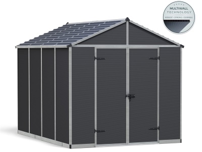 Palram - Canopia Rubicon 8' x 10' antracit - heavy duty prostorný zahradní domek