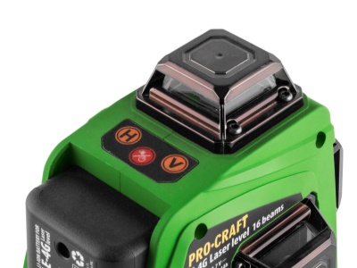 Laser zelený liniový, křížový samonivelační Procraft LE-4G