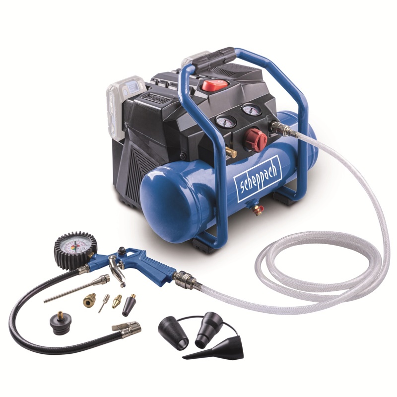Scheppach C-ACT160/6-X - 2x20 V IXES aku bezolejový kompresor 6 l (bez baterie a nabíječky)