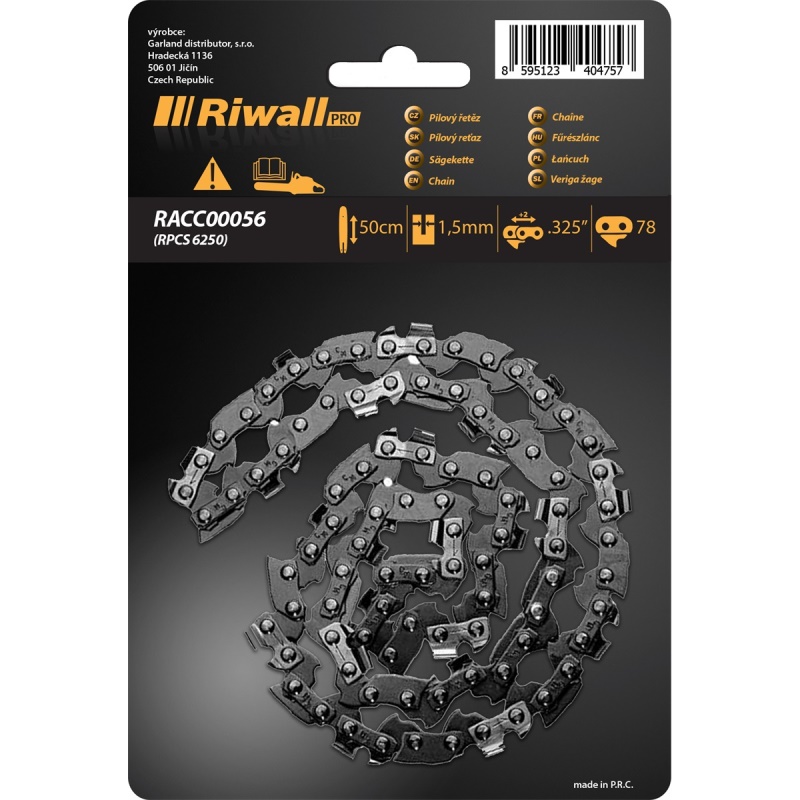Riwall PRO Pilový řetěz .325" 1,5 mm ( lišta 20" ) 78 článků - pro PRCS 6250