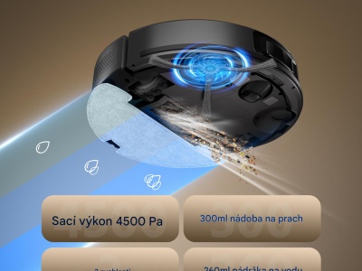 D10SMAX - Robotický Vysavač s mopem Teendow D10S MAX 2 v 1