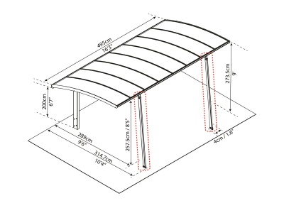 Palram - Canopia Arizona 5000 Extra Kit - podpůrné stojné nohy (2 ks)