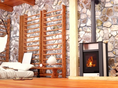 HS Flamingo LEND 11/5 krém ER - teplovodní krbová kamna s 5 kW výměníkem a el. regulací