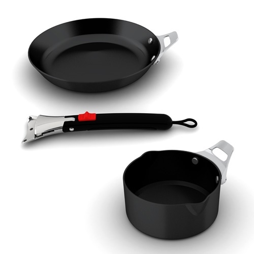 Cookware systém (CWS) Weber Style - 3dílný set - Pánev, Hrnec na omáčky & univerzální madlo