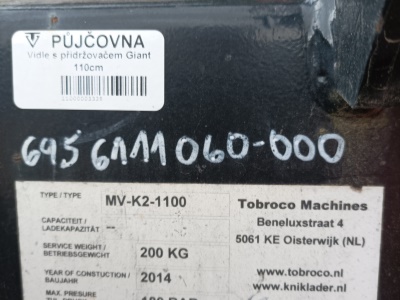 Vidle s přidržovačem GiANT 110 cm