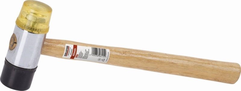 KRT904007 - Gumová/plastová palice 40mm - Dřevěná násada