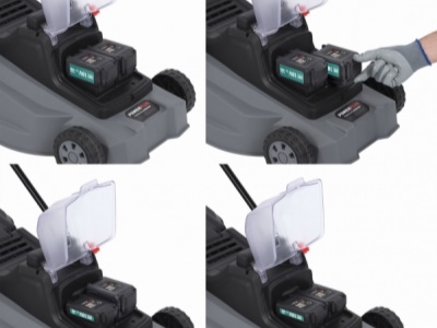 POWEBG7565 - AKU sekačka 18V LI-ION 400mm  plus 2x nabíječka  plus  2x  bat. 18V 1,5Ah