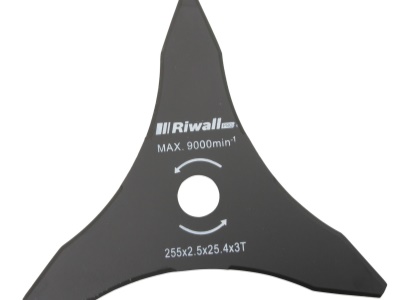Riwall PRO Žací nůž třízubý ke křovinořezu pr. 255mm, vnitřní průměr 25,4mm, tloušťka 2,5mm