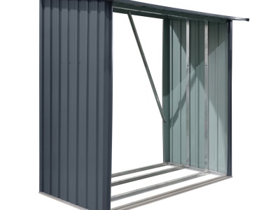 Riwall PRO RMWS 3x7 Anthracite - přístřešek na dřevo 2 x 1,5 m s pultovou střechou antracit