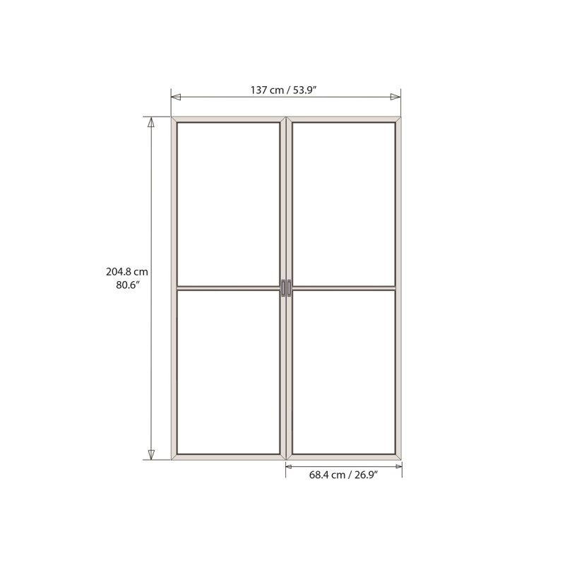 Palram - Canopia Dveře s moskytiérou pro Torino / San Remo  (antracit)