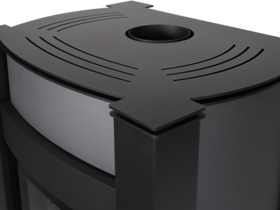 HS Flamingo KALMAR 11/5 šedá - teplovodní krbová kamna s 5 kW výměníkem