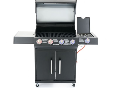 Riwall PRO RGG 41 EXL - luxusní plynový gril 17 kW se čtyřmi hořáky a bočním vařičem