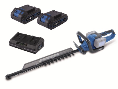 Scheppach BC-HT720-X-SET S2 - 2x20 V IXES aku plotostřih + 2x 2Ah baterie + duální nabíječka 2,4 A