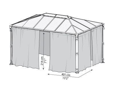 Palram - Canopia Síť proti hmyzu (moskytiéra) pro Martinique 4300