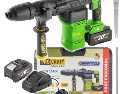 Aku vrtací kladivo  Procraft PHA50-1b-c SDS MAX