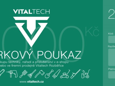 Dárkový poukaz Vitaltech 2 000 Kč