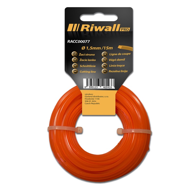 Riwall PRO Žací struna 1,5mm / 15m ( čtvercový průřez )