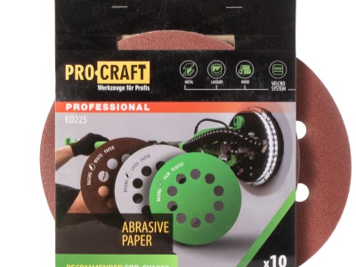 Brusný papír 10 ks.  Procraft КD225.100