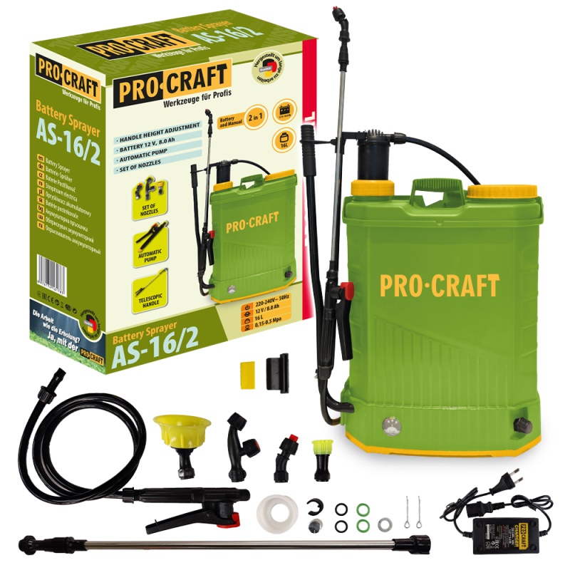 Aku postřikovač Procraft AS-16/2