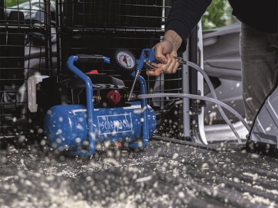 Scheppach C-ACT160/6-X - 2x 20 V IXES aku bezolejový kompresor 6 l (bez baterie a nabíječky)