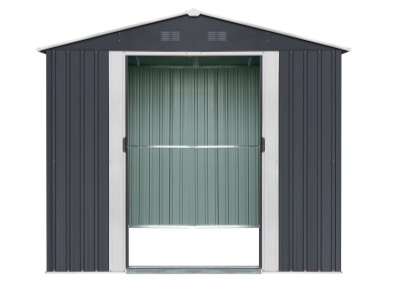 Riwall PRO - RMSA 6x8 Anthracite - zahradní domek kovový 2,4 x 1,7 m se sedlovou střechou Antracit