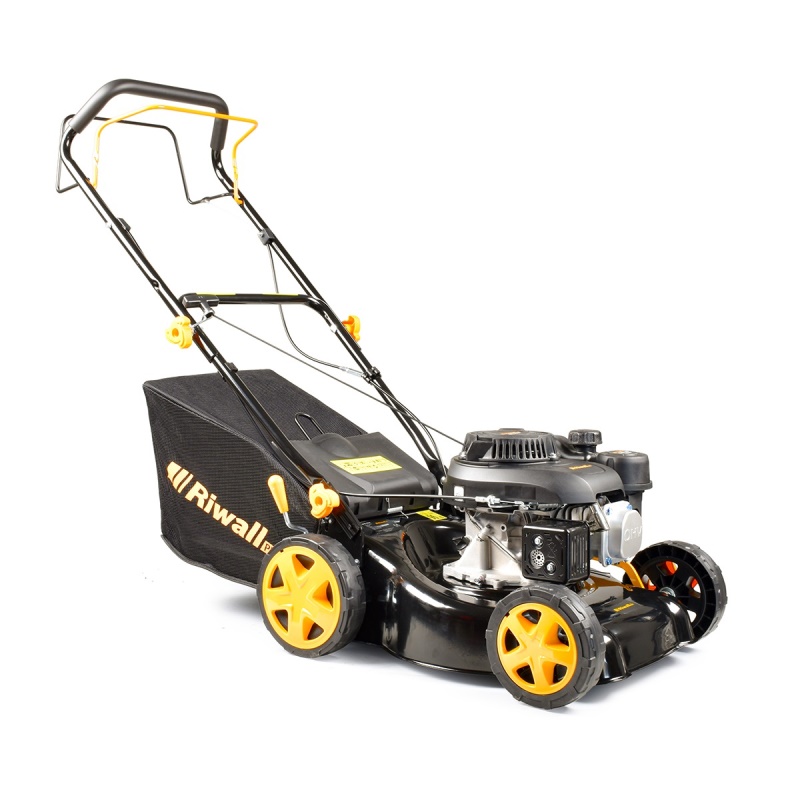 Riwall PRO RPM 4234 - multifunkční travní sekačka 2 v 1 s benzinovým motorem a pojezdem