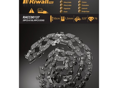 Riwall PRO Pilový řetěz .325" 1,5 mm ( lišta 20" ) 76 článků - pro RPCS 6150 / RPCS 5550