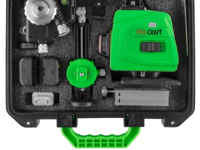 Laser zelený liniový, křížový samonivelační Procraft LE-4G