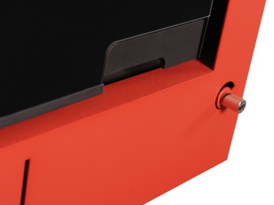 HS Flamingo SAPORO 11/7 červená ER - teplovodní krbová kamna s 7 kW výměníkem a el. regulací