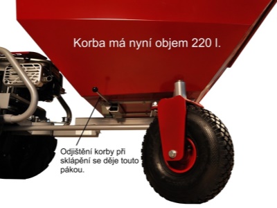 Pevná korba pro podvozek řiditelného vozíku KOR 220