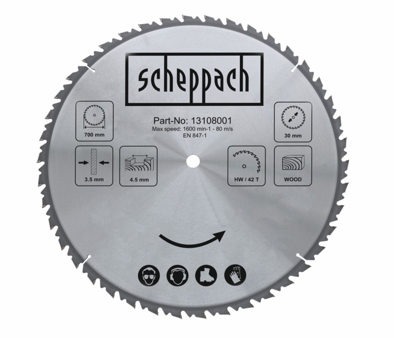 Scheppach Pilový kotouč TCT ( 700 x 30 x 4,5 mm, 42 Z ) - pro HS 720 / HS 730