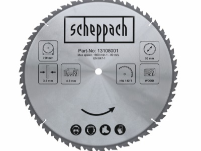 Scheppach Pilový kotouč TCT ( 700 x 30 x 4,5 mm, 42 Z ) - pro HS 720 / HS 730