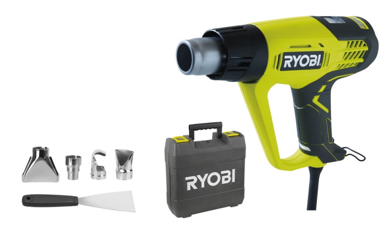 Ryobi EHG2020LCD - elektrická horkovzdušná pistole s LCD displejem 2000 W