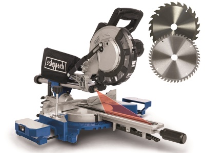 Scheppach HM 216 - pokosová pila s potahem a laserem + 2. kotouč